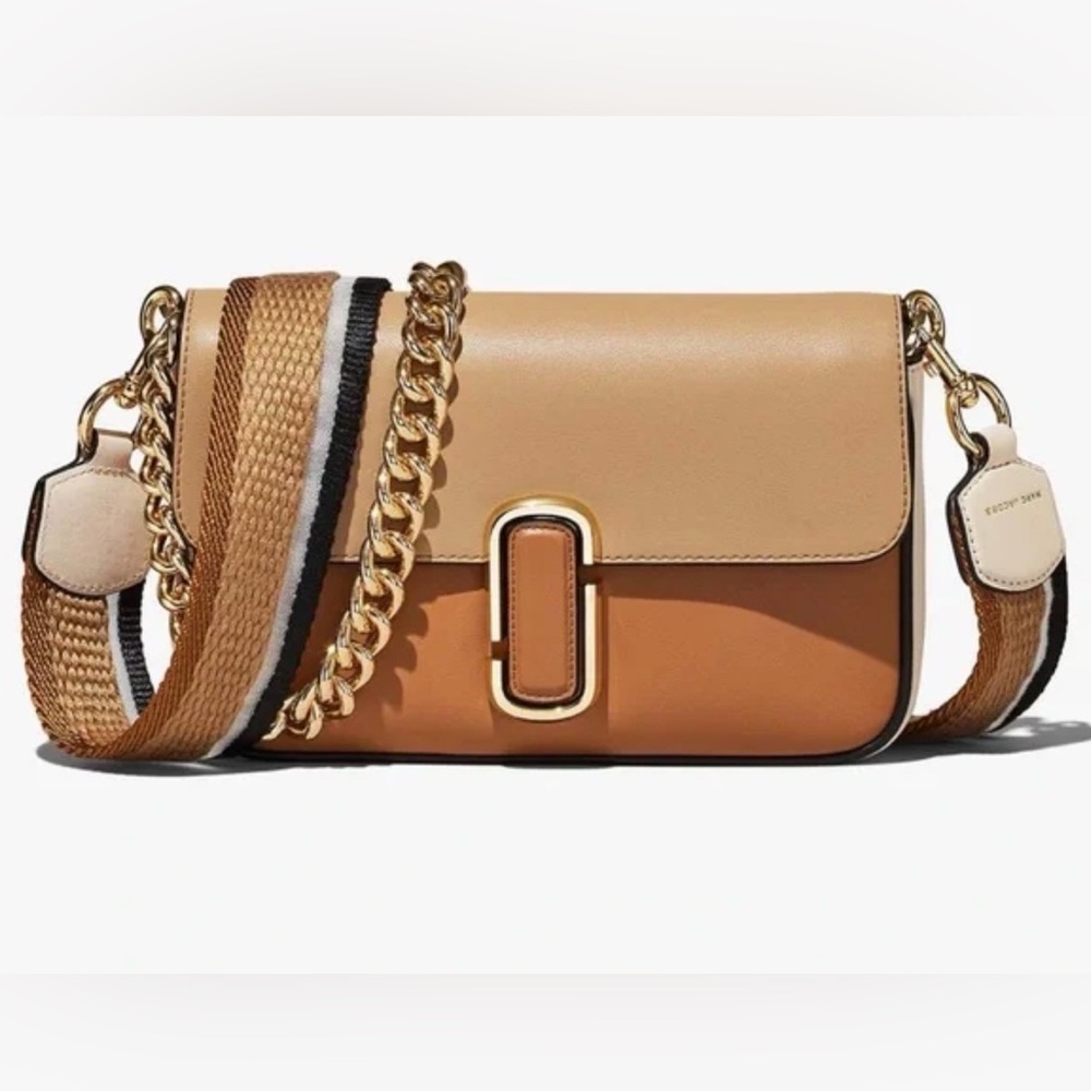 NWT Marc Jacobs Tan and Cream Crossbody Bag